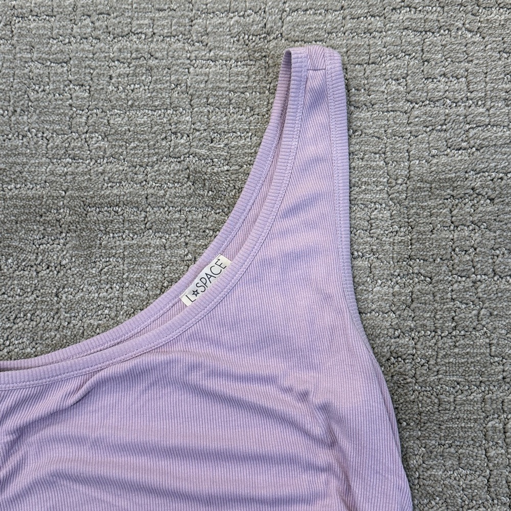L*Space Alana One-Shoulder Lavender Dress - Picture 5 of 7